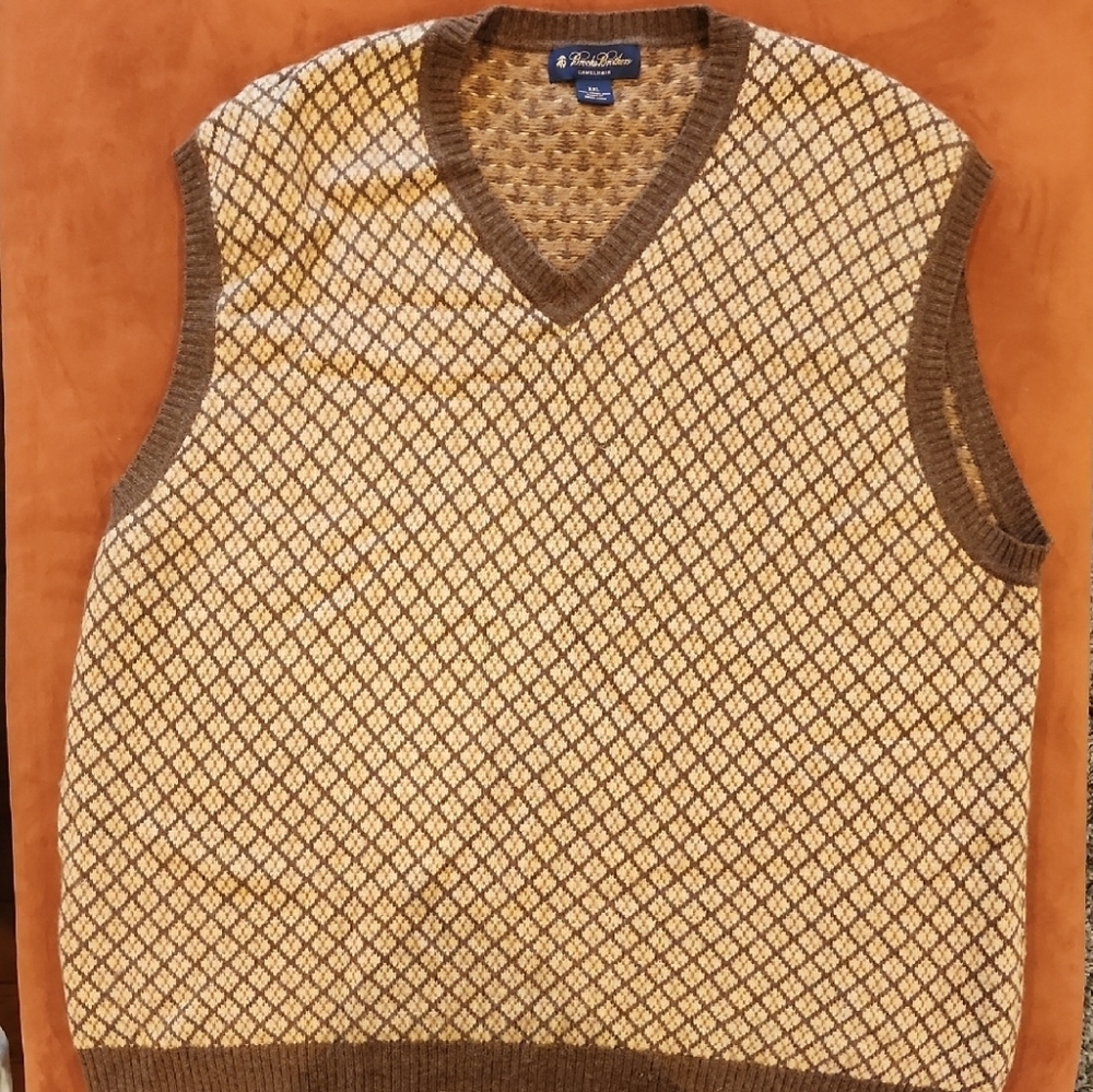 Brooks Brothers Camel Hair Men's Sweater Vest